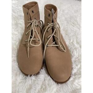 NWOB Kodiak Women's Leather Ankle Boots Size US 7 Lace-up Tan